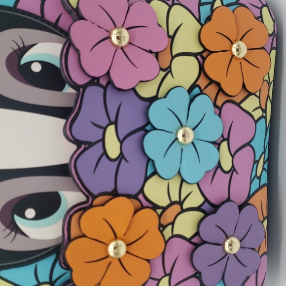 NEW Loungefly "Flower" from Bambi mini backpack with matching card holder - Picture 2 of 7